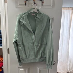 Green Half-Zip Pullover